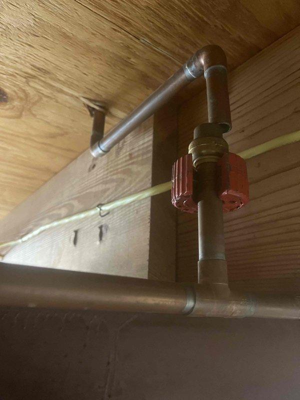 Returned to install Symmons shower cartridge previously sold to customer. Removed corroded brass cartridge and replaced with new component after shutoff valve was secured. Verified proper operation of shower fixture following installation.