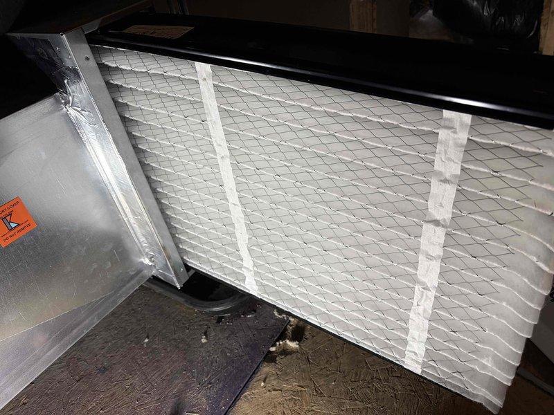 Completed cooling maintenance on two HVAC units. Performed electrical diagnostics using multimeter to verify amperage and voltage readings on system components. Inspected and assessed air filtration system, noting filter condition and proper installation in air handler unit. Customer requested provision of replacement filters for ongoing maintenance needs.